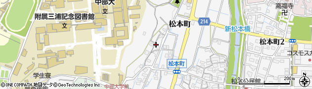 愛知県春日井市松本町周辺の地図
