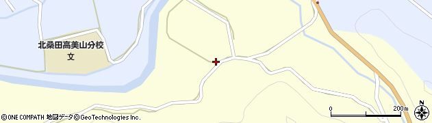 京都府南丹市美山町長尾（干物屋）周辺の地図