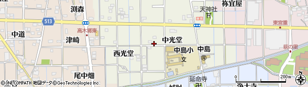 愛知県一宮市萩原町西宮重中光堂5周辺の地図