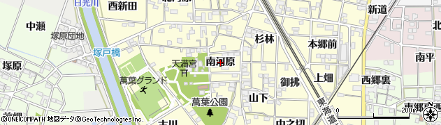 愛知県一宮市萩原町戸苅（南河原）周辺の地図