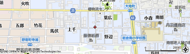 愛知県岩倉市大地町周辺の地図