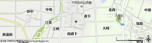 愛知県一宮市明地森下19周辺の地図