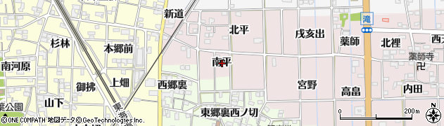 愛知県一宮市萩原町滝（南平）周辺の地図