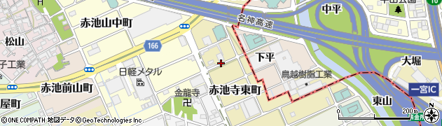 愛知県稲沢市赤池寺東町周辺の地図