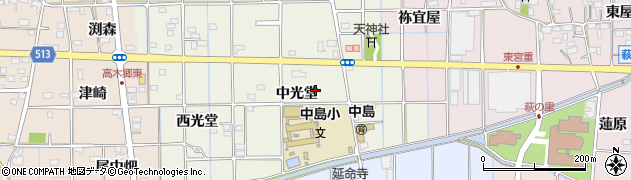 愛知県一宮市萩原町西宮重中光堂18周辺の地図
