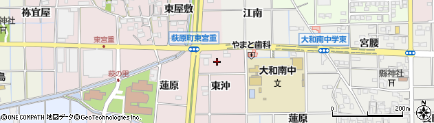愛知県一宮市萩原町東宮重東沖周辺の地図
