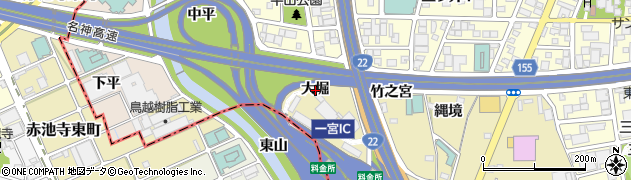 愛知県一宮市丹陽町九日市場大堀周辺の地図