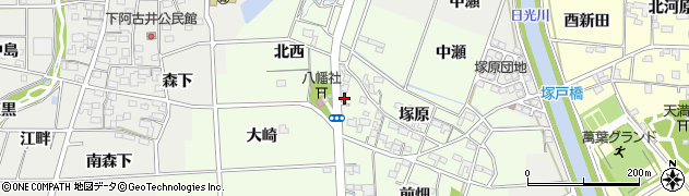 愛知県一宮市玉野塚原3577周辺の地図