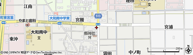 愛知県一宮市大和町南高井宮腰72周辺の地図