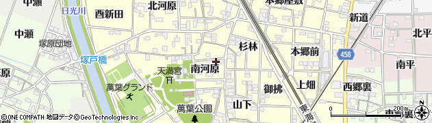愛知県一宮市萩原町戸苅南河原609周辺の地図