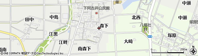 愛知県一宮市明地森下31周辺の地図