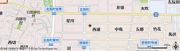 愛知県岩倉市野寄町西浦10周辺の地図