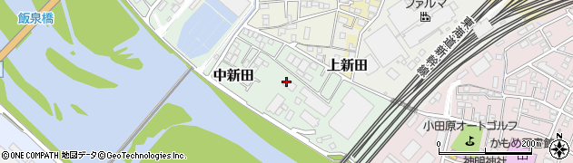 神奈川県小田原市中新田周辺の地図