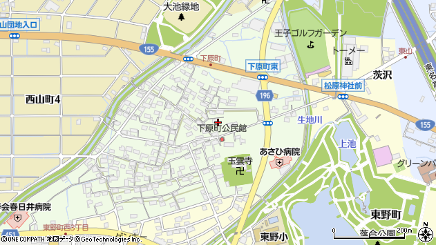 〒486-0819 愛知県春日井市下原町の地図