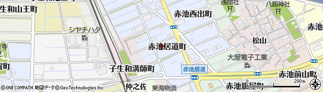愛知県稲沢市赤池居道町周辺の地図
