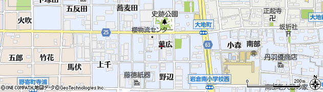 愛知県岩倉市大地町（葉広）周辺の地図