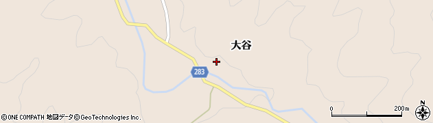 鳥取県三朝町（東伯郡）大谷周辺の地図