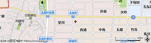 愛知県岩倉市野寄町西浦6周辺の地図
