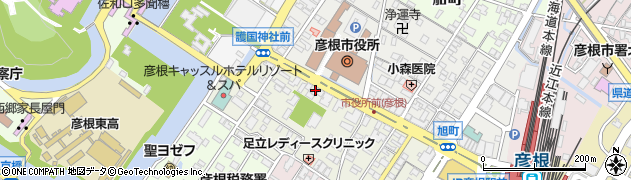 朝日生命保険相互会社　彦根営業所周辺の地図