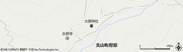 京都府南丹市美山町樫原（大原谷）周辺の地図