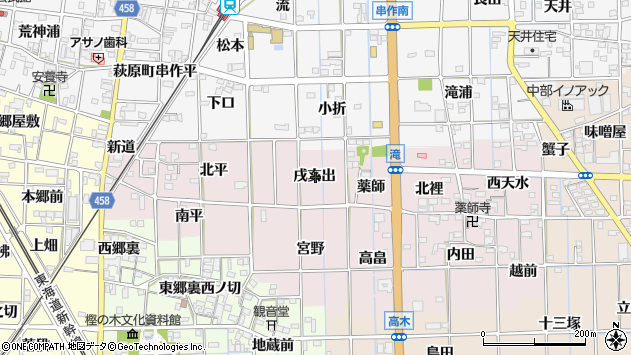 〒491-0372 愛知県一宮市萩原町滝の地図