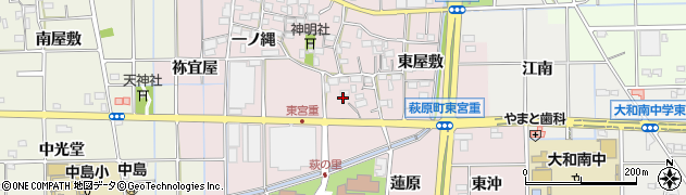 愛知県一宮市萩原町東宮重長原周辺の地図