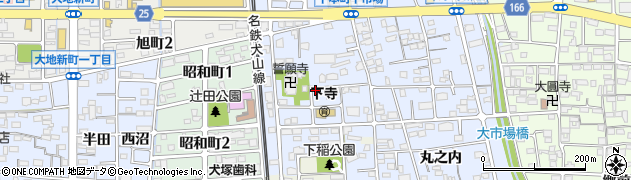 愛知県岩倉市下本町（下寺廻）周辺の地図