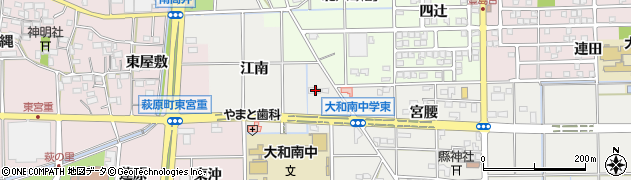愛知県一宮市大和町南高井（江南）周辺の地図