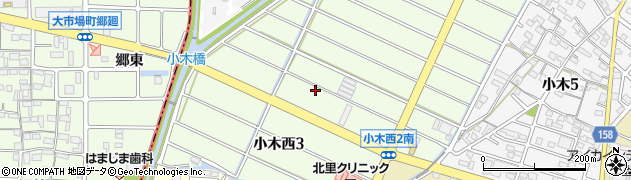 愛知県小牧市小木西周辺の地図