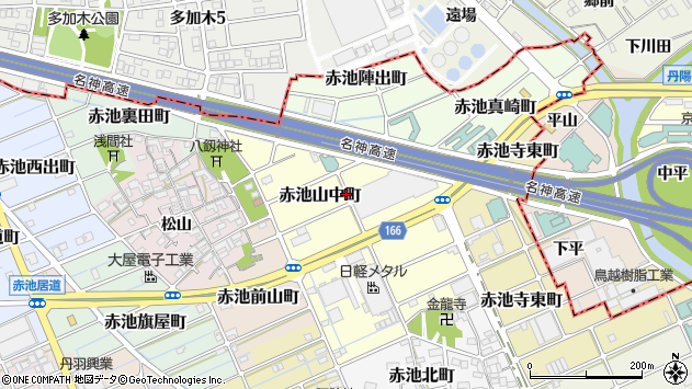 〒492-8007 愛知県稲沢市赤池山中町の地図