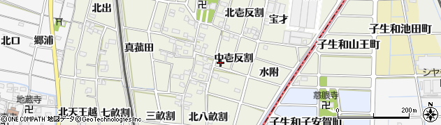愛知県一宮市大和町氏永中壱反割周辺の地図