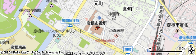 滋賀県彦根市元町周辺の地図