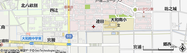 愛知県一宮市大和町戸塚連田43周辺の地図