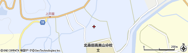 京都府南丹市美山町上平屋長林周辺の地図