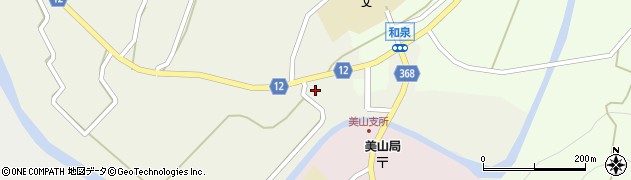 京都府南丹市美山町和泉大橋周辺の地図