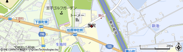 愛知県春日井市東野町（茨沢）周辺の地図