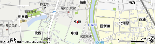 愛知県一宮市明地（中瀬）周辺の地図