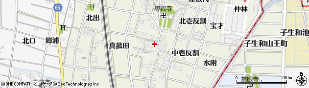 愛知県一宮市大和町氏永（中瀬古屋敷）周辺の地図