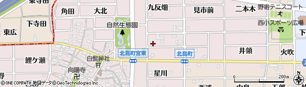 愛知県岩倉市北島町（西道海戸）周辺の地図