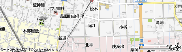 愛知県一宮市萩原町串作（下口）周辺の地図