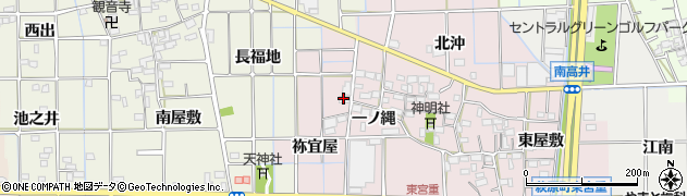愛知県一宮市萩原町東宮重（上祢宜屋）周辺の地図