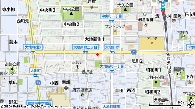 〒482-0025 愛知県岩倉市大地新町の地図