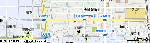 愛知県岩倉市大地新町周辺の地図