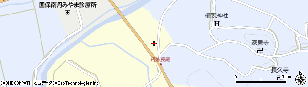 京都府南丹市美山町長尾周辺の地図