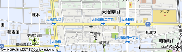愛知県岩倉市大地新町周辺の地図