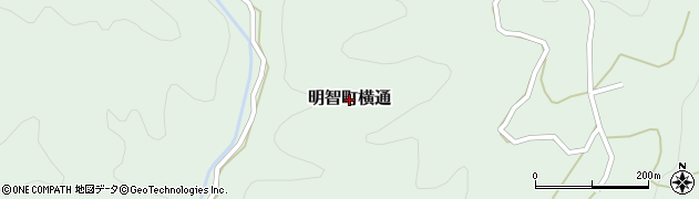 岐阜県恵那市明智町横通周辺の地図