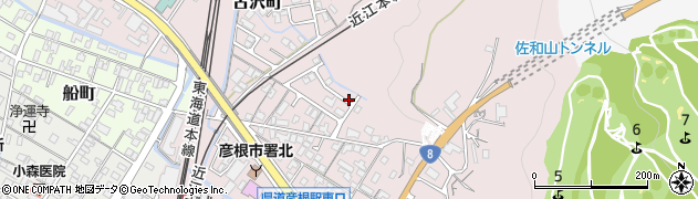 滋賀県彦根市古沢町周辺の地図