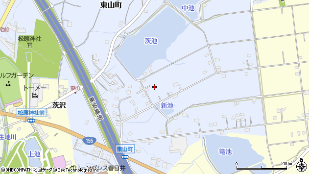 〒486-0811 愛知県春日井市東山町の地図