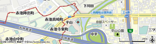 愛知県一宮市丹陽町三ツ井西平27周辺の地図