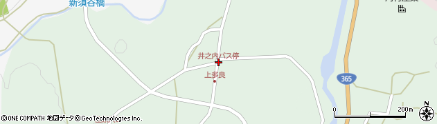 井之内バス停周辺の地図
